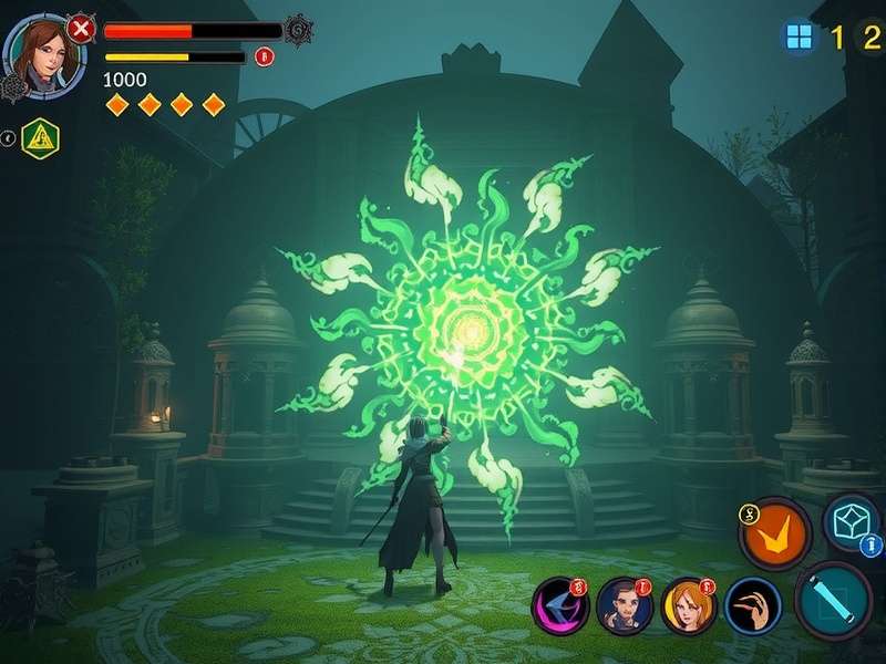 Anise Emerald Enchanter gameplay screenshot showing magical combat